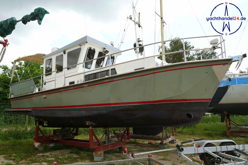 Detailansicht der Wilhelmsen Kutter 1000 Baujahr 1993, 10 Meter lang, Zustand: gut
