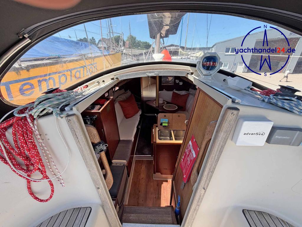 Detailansicht der Dehler Optima 92 Baujahr 1977, 9.2 Meter lang, Zustand: gut