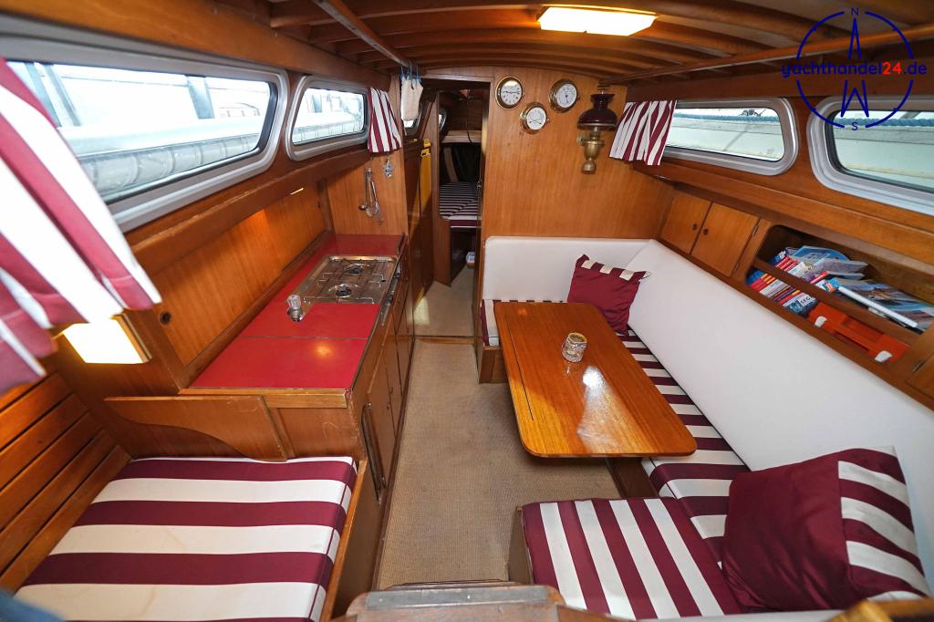 Detailansicht der Henningsen &amp; Steckmest Scalar 28 Baujahr 1974, 8.6 Meter lang, Zustand: sehr gut