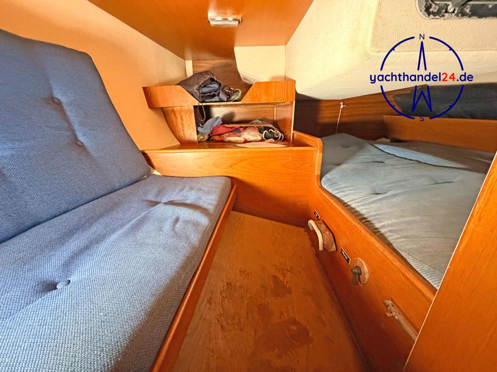 Au&szlig;enansicht der Soerensen Drabant 38 Baujahr 1985, 11.3 Meter lang, Zustand: gebraucht