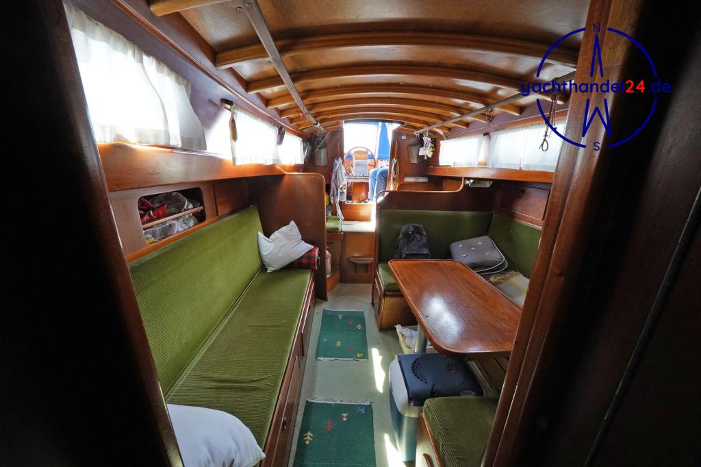 Au&szlig;enansicht der Vind&ouml; 40 Baujahr 1975, 9.43 Meter lang, Zustand: gut