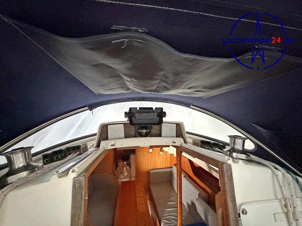 Innenansicht der Sydals Albin Ballad MK II Baujahr 1989, 9.14 Meter lang, Zustand: gut